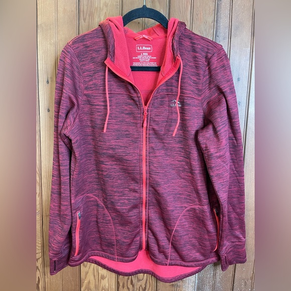 L.L. Bean Women's Red Fleece Jacket Large - Picture 1 of 9
